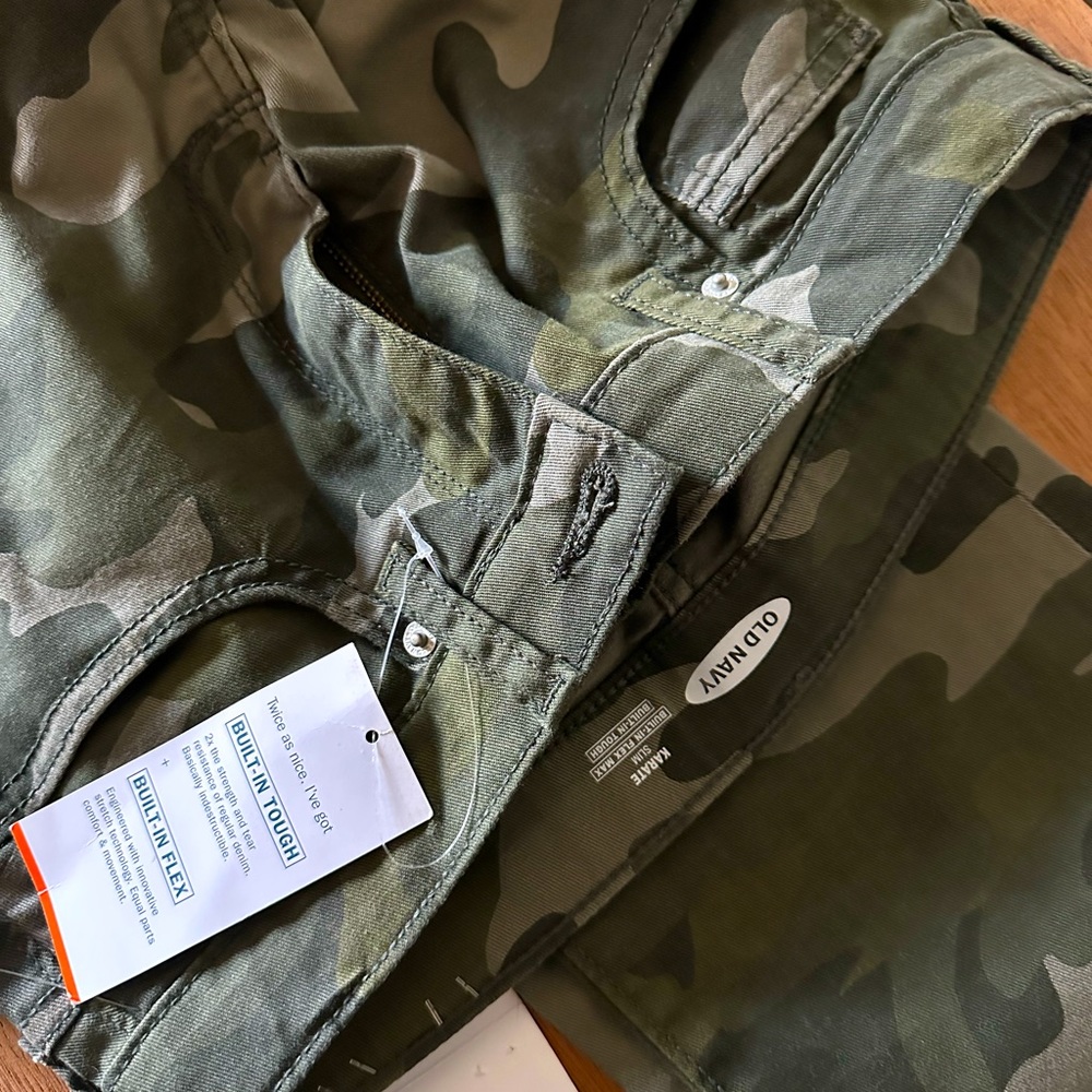 Boys slim fit camo pants